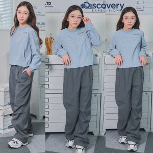 디스커버리키즈 DKTP3F051-GRD 여아 프레시벤트 우븐 트레이닝 파라슈트 팬츠