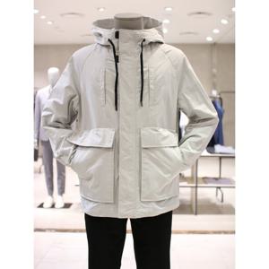 BON 본 24S/S 유틸리티 세미오버핏 라이트그레이 후드 점퍼 BN4SJP401