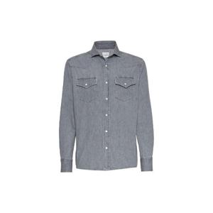 25 FW Brunello Cucinelli 웨스턴 데님 셔츠 MH1924008C8374 TP449495469