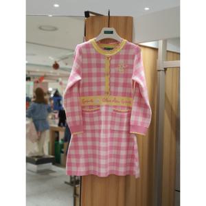 베네통키즈6 플라워체크자카드원피스 QAOP06611 26SS