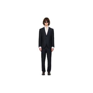 25 FW 보스 남성 네이비 체커드 수트 261085M196011