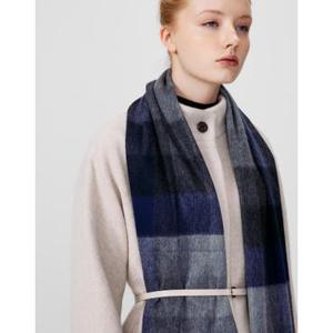 [백화점][닥스][선물포장/쇼핑백동봉] 남녀공용 네이비 체크 캐시미어100 머플러 DBMU5F703J