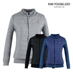 [럭스골프]여성 겨울 골프웨어 바람막이 방풍 티셔츠 집업 니트