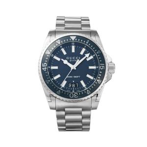 구찌 YA136203 다이브 남성 메탈 쿼츠 45mm