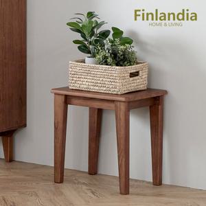 핀란디아 오로라 월넛 원목 스툴 협탁 화장대의자