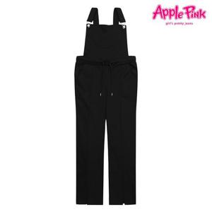 [애플핑크]밑단 트임 부츠컷 멜빵 팬츠