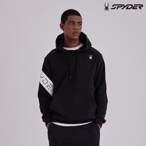 [스파이더] 공용 로고 스포츠 테리 후드 티셔츠 SPIPCNHD305UBLK