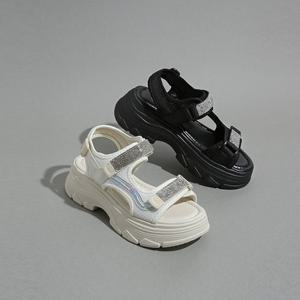 [잭앤질]잭앤질 큐빅 찍찍이 플랫폼 샌들(JB4Z326)