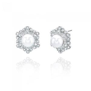오스트리아 크리스탈  펜타곤 진주귀걸이 혼주귀걸이