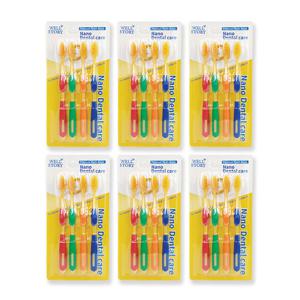 웰스토리 나노덴탈케어 칫솔 4개입 6개 금칫솔 칫솔세트 이중모 미세모