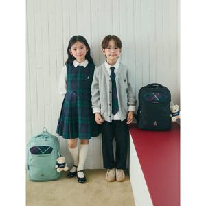 [빈폴키즈] 코어 체크 책가방 세트 라이트 그린 (PS00133022L)