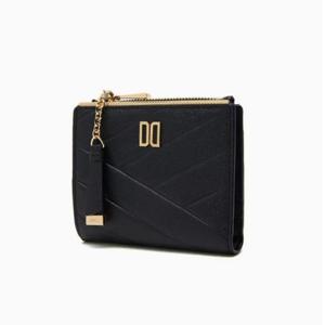 [닥스] 블랙 칼라일 패턴 골드 DD 2단 탑지퍼 반지갑 DCWA5E417BK