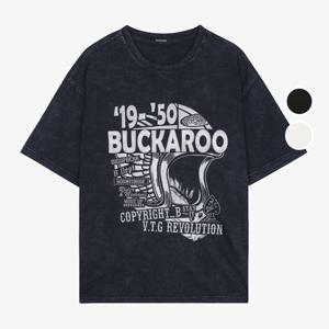 [버커루]남성 30수 슬립원단 빈티지 반팔 티셔츠 B232TS140P