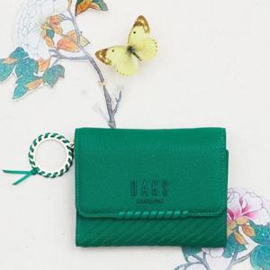 [닥스] 그린 패턴배색 소가죽 반지갑 DCWA5E161E2