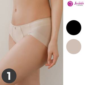 비너스 자스민 여성 노라인팬티 삼각 미디 햄팬티 스킨 블랙
