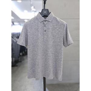 바쏘옴므 세이브존03 바쏘옴므 그레이 남성 반팔 PK 카라 티셔츠 WSAGZ2KT47A