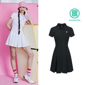 레인메이커 여성 저지 플레어 반팔 원피스 R32WCO04