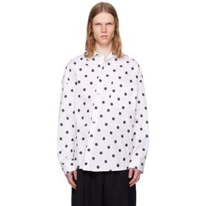 25 FW 쟈크뮈스 남성 화이트   블랙 라 크루아제르 더 쿠아드로 셔츠 251553M192029