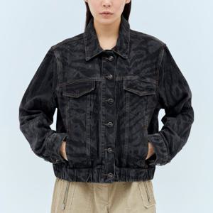 26 SS 가니 Lazer 올오버 프린트 데님 봄버 자켓 블랙 J1484 099