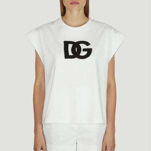 26 SS 돌체 앤 가바나 DG 로고 오버 숄더 탱크탑 티셔츠 F8Q31Z HU7H8 W0800