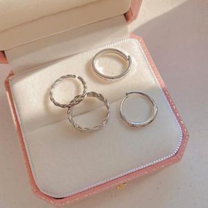 AFIR0665 여성 패션 실버 반지 4개 세트 실반지 레이어드