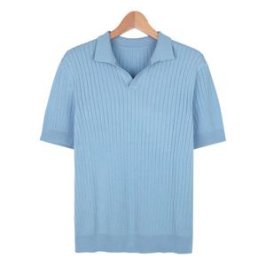 [스콰즈]스콰즈 반팔티 SRE015 5COLOR 남여공용 오픈카라 골지