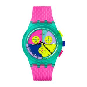 스와치 SUSG408 NEON FLASH ARROW 남성 우레탄시계