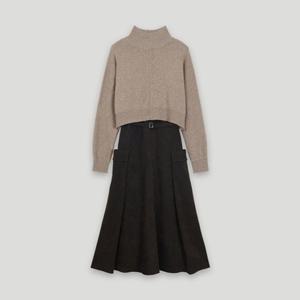 [코데즈컴바인] 반하이넥 니트풀오버 원피스 셋업 (CKD-OP502WB)