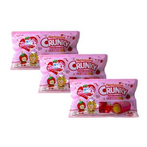 롯데웰푸드 2026 크런키 더블크런치바 미니 스트로베리 앤 바나나 313.5g x 3봉