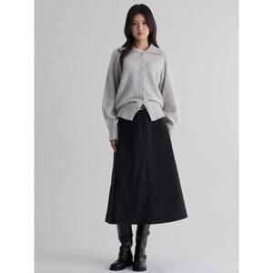 (356127WM05) [에잇세컨즈] 코듀로이 벨티드 롱스커트  블랙