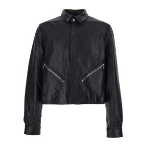 릭오웬스 클래식 라펠 사이드 지퍼 가죽 재킷 RU01F2742 LBE09