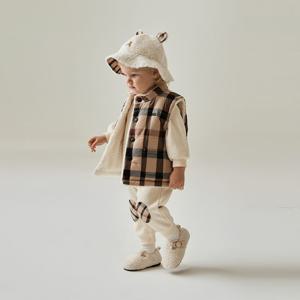 [닥스베이비]닥스베이비 리버서블 하우스체크 패딩 VEST (베이지) EVW25EP01M_BG