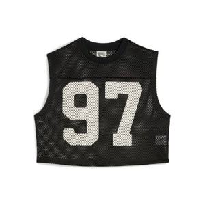 푸마 x 로제 릴렉스드 메쉬 탑 - 블랙 633804-01 253411