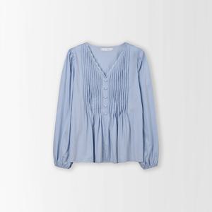 [코인코즈][정가49,000원]V넥 플리츠 블라우스_CD5AB714