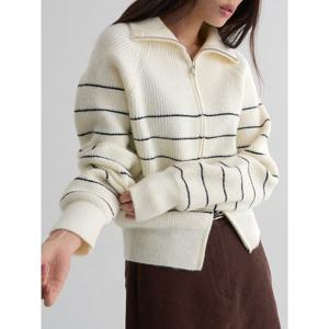 (35615ASM30) [에잇세컨즈] 스트라이프 집업  아이보리