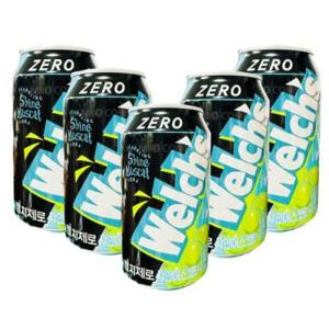 웰치스 제로 샤인머스캣 355ml 5캔