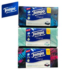 템포 갑티슈 4겹 100매 3개 곽티슈 갑 콧물 미용휴지 화장지 독일