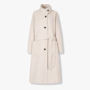 톰보이  오버핏 하이넥 울블렌드 코트 (91F5411783)