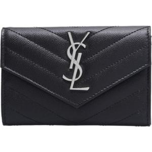 생로랑 여성 모노그램 엔벨로프 지갑 은장 414404 BOW02 1000