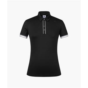 데상트 GOLF 여성 멜란지 카라 반팔티셔츠 (DP22WFTS46) DP22WFTS46_BLKG 279988