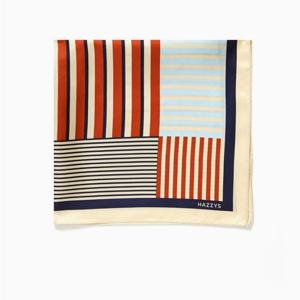 [헤지스] 아이보리 스트라이프 사각 스카프 HIMU5F803IV