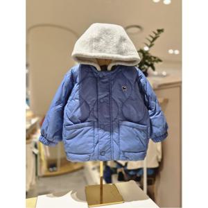 블루독베이비 10 25FW신상 (BL)플리스 후드 덕다운 점퍼B (045A1911402)