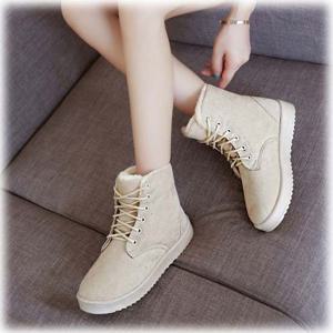 털 안감 여성 캐주얼 코디 댄디 패션 겨울 플랫 워커