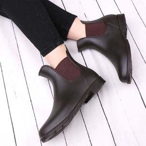 여성 레인 발목 부츠 우화 반장화 고무 숏부츠 패션화