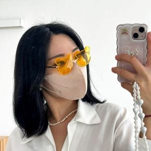 곰돌이 인싸 웃긴 선글라스 안경 (6color 틴트 하트)