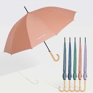 파스텔 컬러 우드 곡자 손잡이 60 12K 암막 장우산