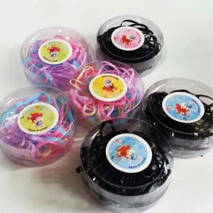 헤어끈 혼합 칼라 고무줄 밴드 6통 액세사리 똥머리