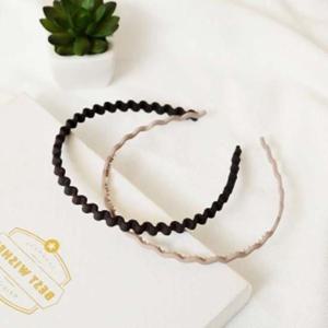 무광 웨이브 헤어밴드 2p 세트 물결 머리띠