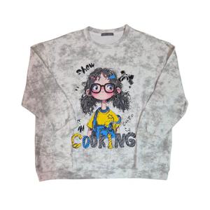 [르니앤맥코이(여성)]오버핏 리본 브로치 라운드넥 티셔츠(MN03TS004FJY)