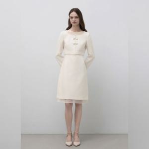 잇미샤 소재 블로킹 트위드 원피스 ITQ2WOP700